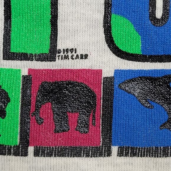 Vintage 1991 Earth Day Sweatshirt Womens Medium 19x22 Gray - Picture 14 of 14